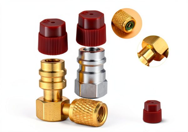 Yaocom 90° R12 to R134a Convert Adapter-2