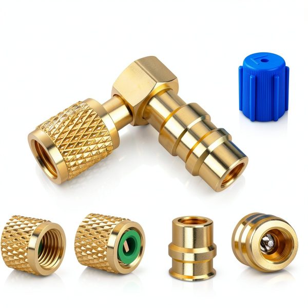 FANOVO R12 to R134a Adapter Brass High Low Side-1