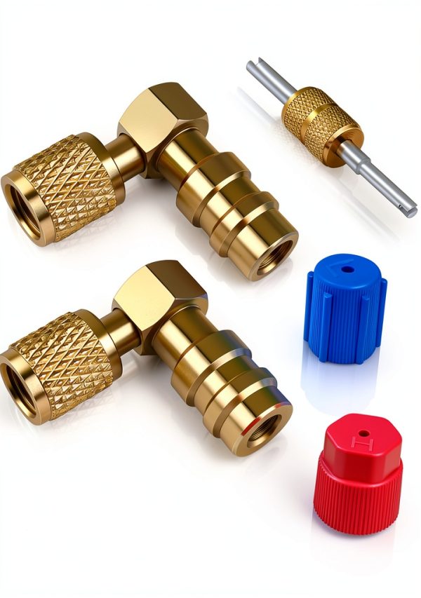FANOVO R12 to R134a Adapter Brass High Low Side-0