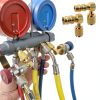 FANOVO R12 to R134a Adapter Brass High Low Side-4