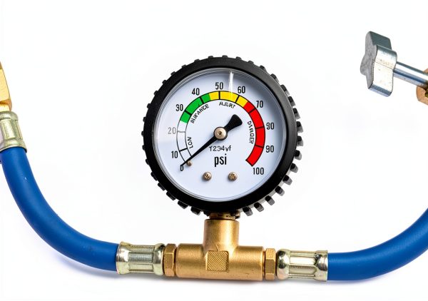 cmebiz Brass A/C Booster Gauge for R1234YF-1