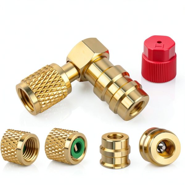 FANOVO R12 to R134a Adapter Brass High Low Side-2