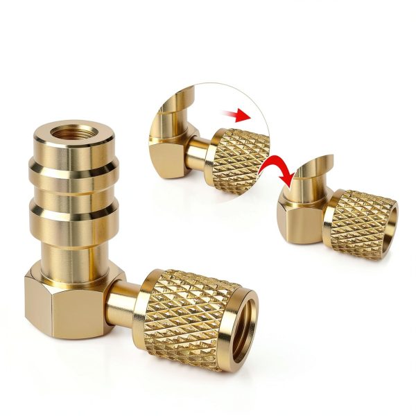 FANOVO R12 to R134a Adapter Brass High Low Side-5