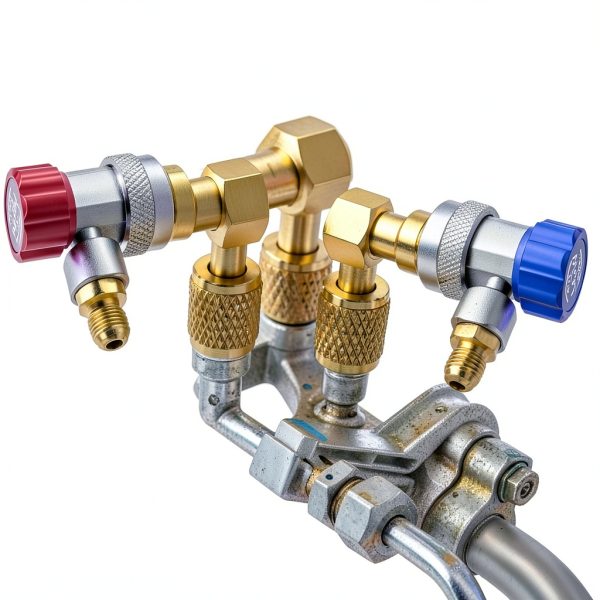 FANOVO R12 to R134a Adapter Brass High Low Side-3