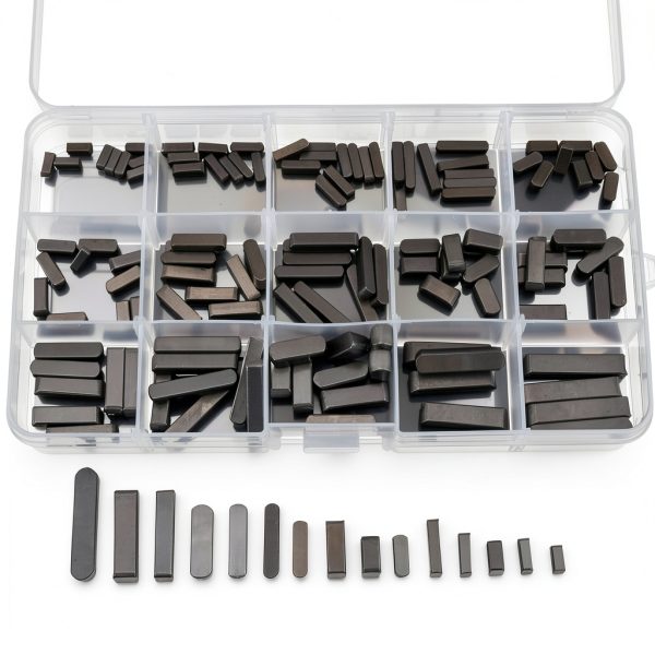 EVGATSAUTO Round Ended Key 140pcs Stainless Steel Parallel Shaft Keys-4