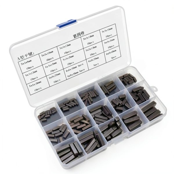 EVGATSAUTO Round Ended Key 140pcs Stainless Steel Parallel Shaft Keys-7