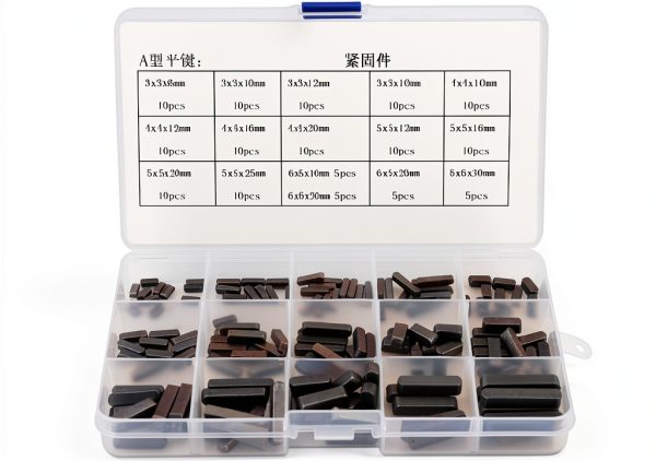 EVGATSAUTO Round Ended Key 140pcs Stainless Steel Parallel Shaft Keys-0
