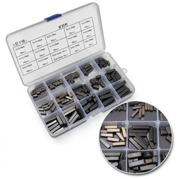 Motor Shaft Keys Set, Stainless Steel, 140pcs, Round Ended Key Parallel Drive, 8mm 10mm 12mm 16mm 20mm 25mm 30mm-7