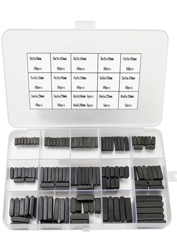 RELMON 140 PCS Round Ended Feather Key Set - Parallel Drive Shaft Keys 3mm, 4mm, 5mm, 6mm-0