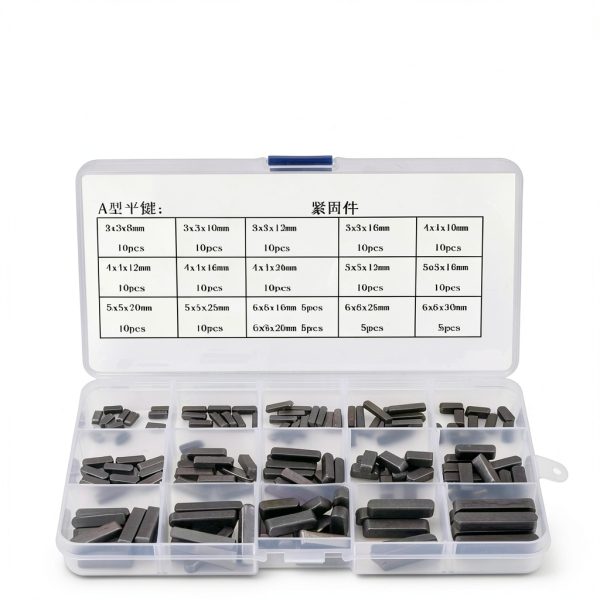 EVGATSAUTO Round Ended Key 140pcs Stainless Steel Parallel Shaft Keys-3