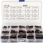Motor Shaft Keys Set, Stainless Steel, 140pcs, Round Ended Key Parallel Drive, 8mm 10mm 12mm 16mm 20mm 25mm 30mm-0