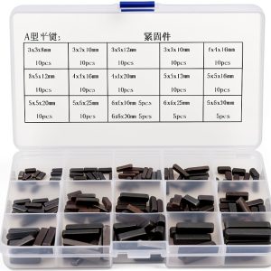 Round Ended Key, 140pcs Round Ended Key Parallel Drive Shaft Keys Set 8mm 10mm 12mm 16mm 20mm 25mm 30mm-0