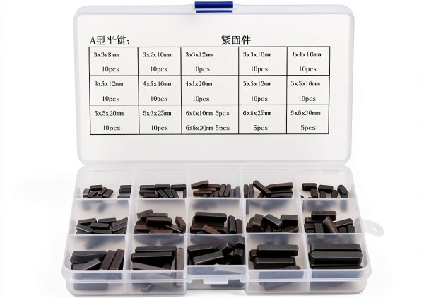 Round Ended Key, 140pcs Round Ended Key Parallel Drive Shaft Keys Set 8mm 10mm 12mm 16mm 20mm 25mm 30mm-0