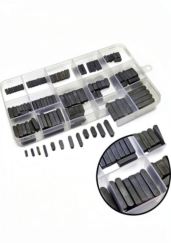 RELMON 140 PCS Round Ended Feather Key Set - Parallel Drive Shaft Keys 3mm, 4mm, 5mm, 6mm-5
