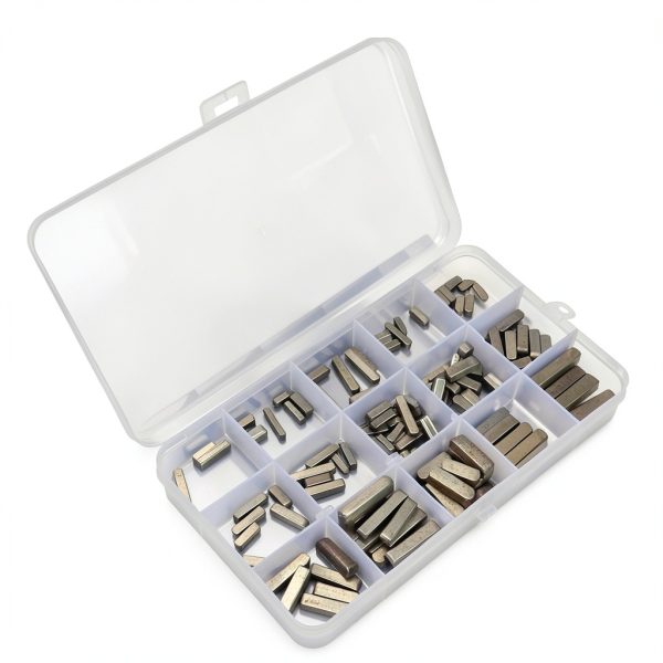 Steel Machine Keyway Assortment, 140PCS 12mm 16mm 20mm 25mm Professional Parallel Drive Shaft Key Round Ended Key for Shaft Type Fastening Connection-3