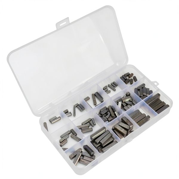 Steel Machine Keyway Assortment, 140PCS 12mm 16mm 20mm 25mm Professional Parallel Drive Shaft Key Round Ended Key for Shaft Type Fastening Connection-5