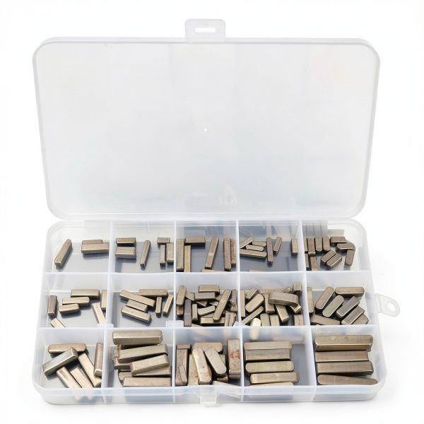 Steel Machine Keyway Assortment, 140PCS 12mm 16mm 20mm 25mm Professional Parallel Drive Shaft Key Round Ended Key for Shaft Type Fastening Connection-2