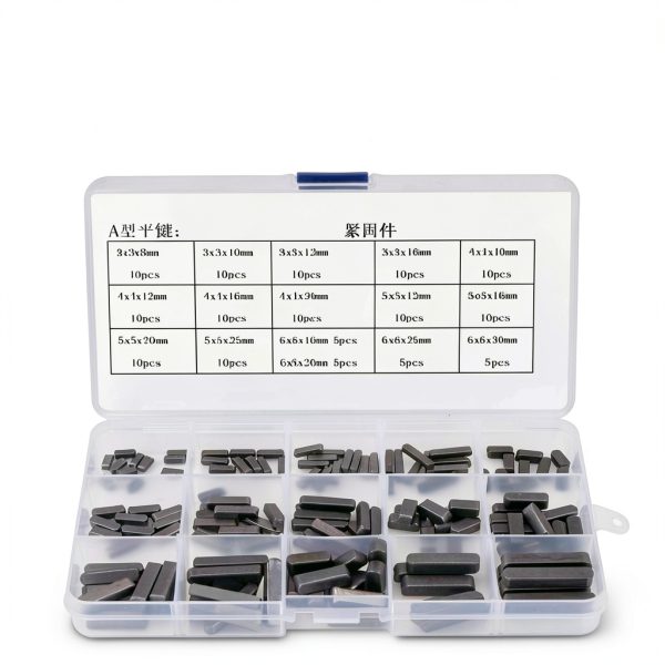 Keyway Assortment GBSCLOVER 140Pcs A3 Carbon Steel Parallel Shaft Keys-5