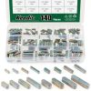 Keadic 140Pcs 16-Size 304 Stainless Steel Key Stock Assortment-0