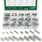 Keadic 140Pcs 16-Size 304 Stainless Steel Key Stock Assortment-0