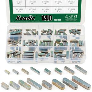 Keadic 140Pcs 16-Size 304 Stainless Steel Key Stock Assortment-0