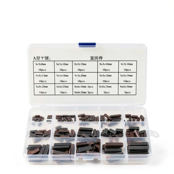 Keyway Assortment GBSCLOVER 140Pcs A3 Carbon Steel Parallel Shaft Keys-6
