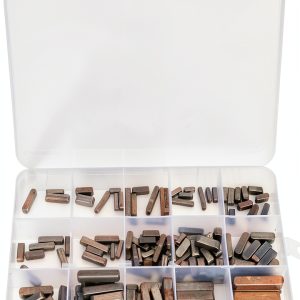 Steel Machine Keyway Assortment, 140PCS 12mm 16mm 20mm 25mm Professional Parallel Drive Shaft Key Round Ended Key for Shaft Type Fastening Connection-0