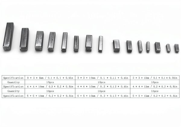 Parallel Drive Shaft Key 140PCS SAE Stainless Steel Round End Set-5